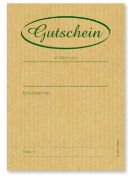 Geschenkgutscheine DIN A5 Block